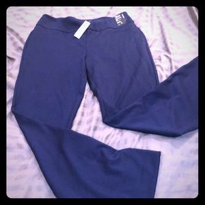 Navy blue stretch work pants. Size L